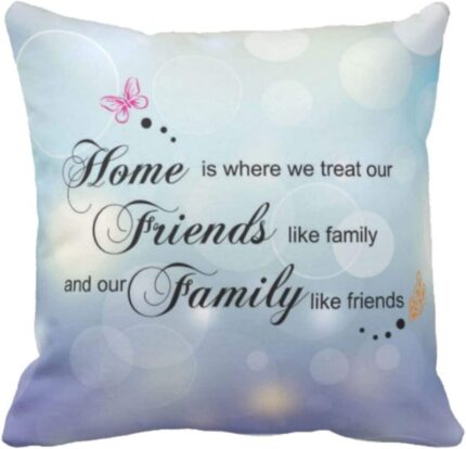 TheYaYaCafe Yaya Cafe 24x24 inches This is Our Happy Place Printed Cushion Covers Set of 5 Sofa - Image 4
