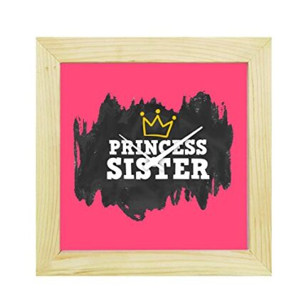 TheYaYaCafe Yaya Cafe 6X6 Inches Birthday Gifts for Sister, Desk Clock Princess Sister Canvas Birthday Bhaidooj