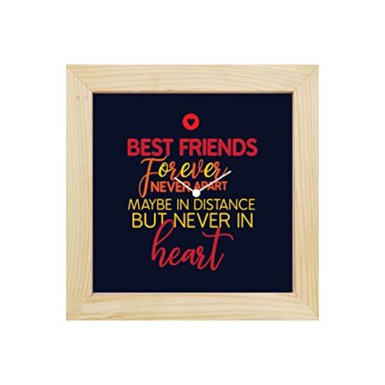 TheYaYaCafe Yaya Cafe 6X6 Inches, Desk Clock Best Friends Forever Never Apart Canvas