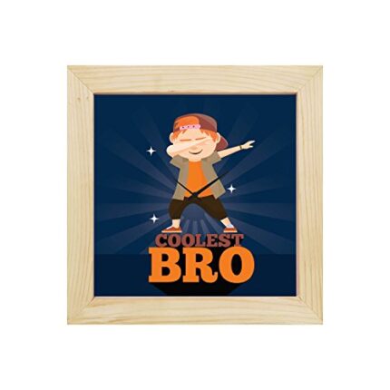 TheYaYaCafe Yaya Cafe 8x8 Inches Birthday Bhaidooj Gifts for Brother, Desk Clock Coolest Bro Table Clock