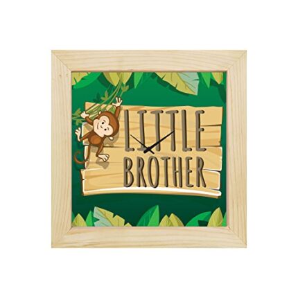 TheYaYaCafe Yaya Cafe 8x8 Inches Birthday Bhaidooj Gifts for Brother, Desk Clock Little Monkey Brother Table Clock
