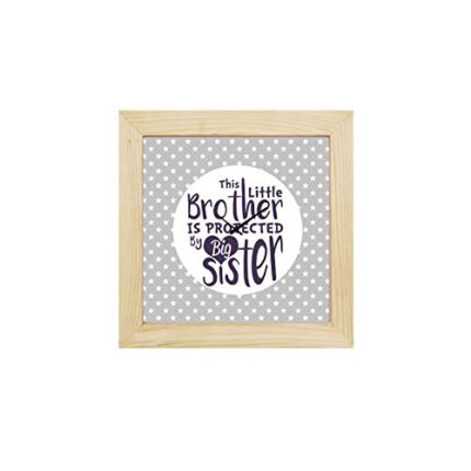 TheYaYaCafe Yaya Cafe Birthday Gifts for Brother, Little Brother Protected by Big Sister Framed Wall Clock - 12 x 12 inches