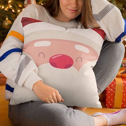 TheYaYaCafe Yaya Cafe Cushion Covers House Decoration 20 x 20 inches - Santa Claus Snowman - Image 1