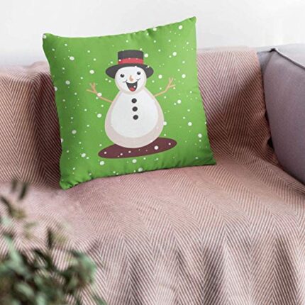 TheYaYaCafe Yaya Cafe Cushion Covers House Decoration 20x20 inches - Snowman - Image 1