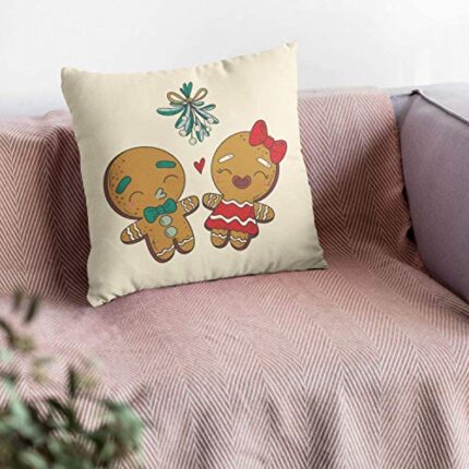 TheYaYaCafe Yaya Cafe Cushion Covers House Decoration 24 x 24 inches - Gingerbread Snowman - Image 1