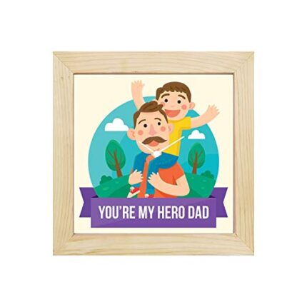 TheYaYaCafe Yaya Cafe Dad You are My Hero Wall Clock for Dad - 6 x 6 inches