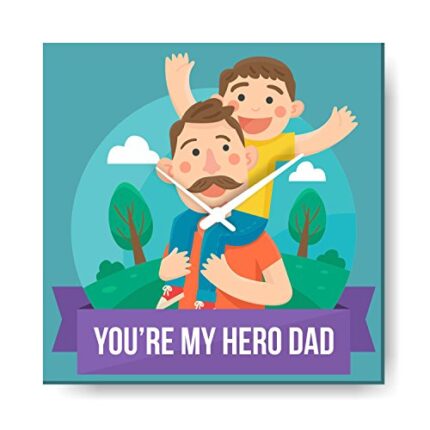 TheYaYaCafe Yaya Cafe Dad You are My Hero Wall Clock for Father - 12X12 inches