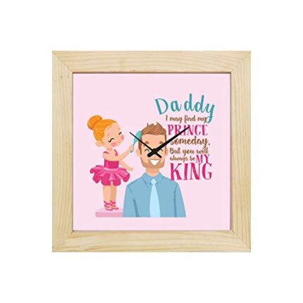 TheYaYaCafe Yaya Cafe Daddy You Will Always be My King Wall Clock for Dad - 12 x 12 inches