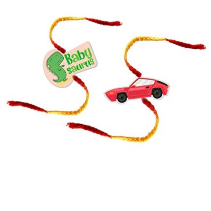 TheYaYaCafe Yaya Cafe Family Rakhi for Brother Combo Set of 2 Printed Babysarus Brother Rakhi Raksha Bandhan - Image 1