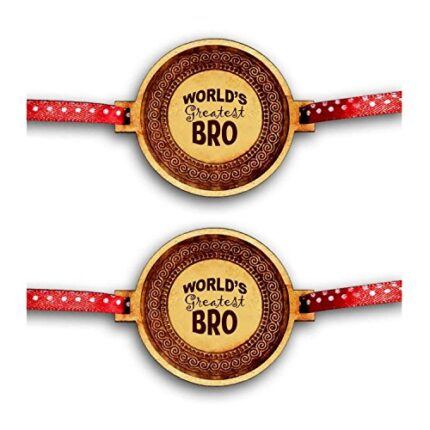 TheYaYaCafe Yaya Cafe Family Rakhi for Brother Engraved Worlds Greatest Bro Brother Rakhi Raksha Bandhan - Image 1