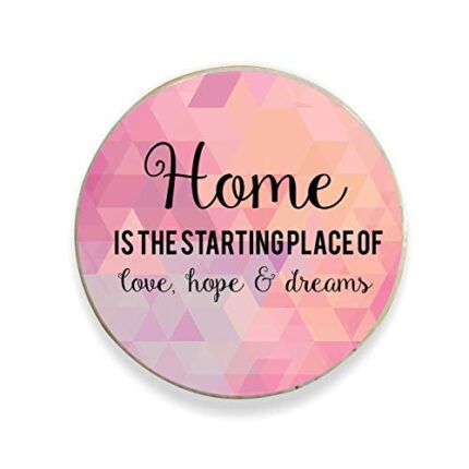 TheYaYaCafe Yaya Cafe Home is Starting Place Home Printed Fridge Magnet - Round - Image 1