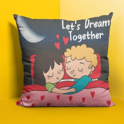 TheYaYaCafe Yaya Cafe Lets Dream Together Love Printed Throw Cushion Cover - 20 x 20 inches - Image 5
