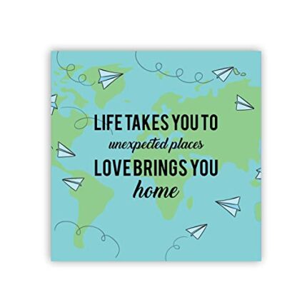 TheYaYaCafe Yaya Cafe Life Take You to Unexpected Palces Home Printed Fridge Magnet - Square - Image 1