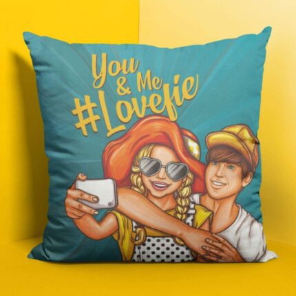 TheYaYaCafe Yaya Cafe Lovefie Love Printed Throw Cushion Cover - 16 x 16 inches - Image 3