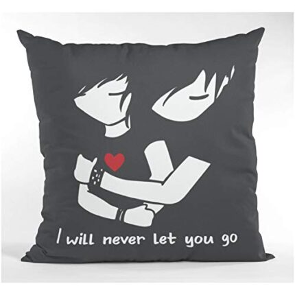 TheYaYaCafe Yaya Cafe Never Let You Go Love Printed Throw Cushion Cover - 12 x 12 inches - Image 1