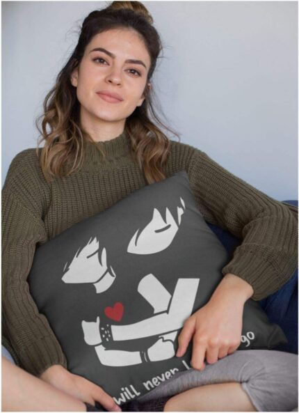 TheYaYaCafe Yaya Cafe Never Let You Go Love Printed Throw Cushion Cover - 24 x 24 inches - Image 6