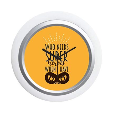 TheYaYaCafe Yaya Cafe Super Hero Dad Desk Clock for Father - 6x6 inches