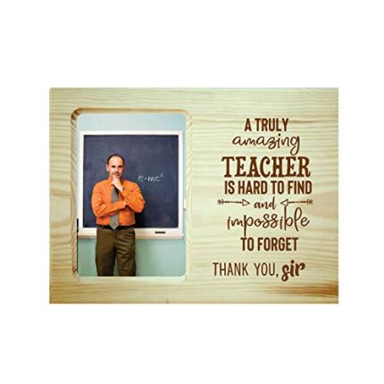 TheYaYaCafe Yaya Cafe Teachers Day Gifts Engraved Poem Photo Frame Wooden - Amazing Teacher Sir - Image 1
