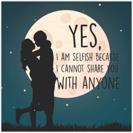 TheYaYaCafe Yaya Cafe Valentine Gifts for Girlfriend Wife Fridge Magnet Yes I am Selfish Printed - Square - Image 1