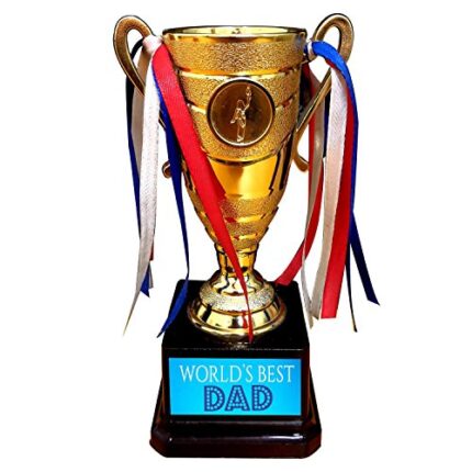 TheYaYaCafe Yaya Cafe Worlds Best Dad Trophy Golden Champion Award for Father - Image 1