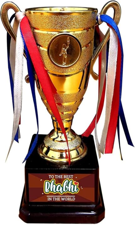 TheYaYaCafe Yaya Cafe for Bhaiya Bhabhi Combo, Best Bhaiya Bhabhi in The World Trophy Award Set of 2 - Image 5