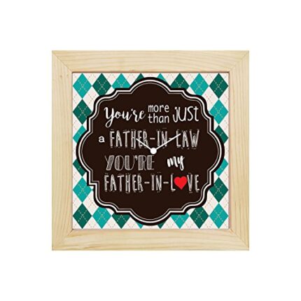 TheYaYaCafe Yaya Cafe for Father in Law Father-in-Love Desk Clock for Dad - 6x6 inches