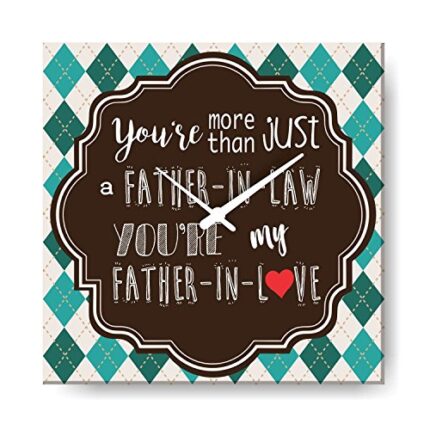 TheYaYaCafe Yaya Cafe for Father in Law Father-in-Love Wall Clock for Dad - 15x15 inches