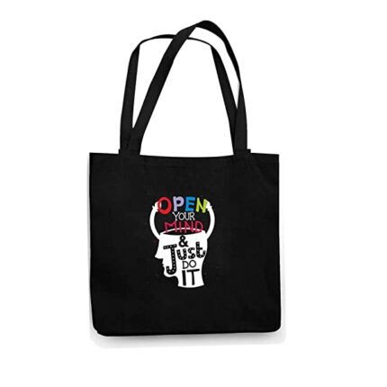 Push Your Ability Black Tote Bag - Image 6