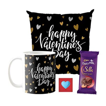 YaYa cafe Happy Valentines Day Gifts for Girlfriend Boyfriend Husband Wife Mug, Dairy Milk Silk Chocolate, with Coaster - Image 4