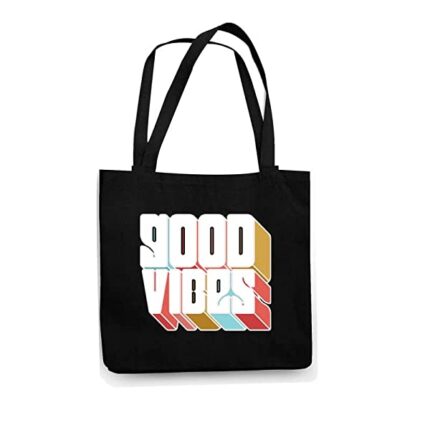 TheYaYaCafe Printed Cotton Black Tote Bag|Multipurpose bag|Lightweight - Image 4