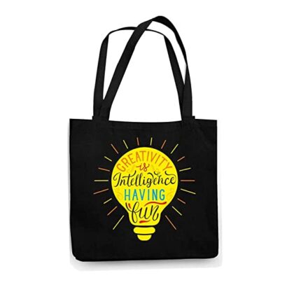 TheYaYaCafe Printed Cotton Black Tote Bag|Multipurpose bag|Lightweight - Image 5