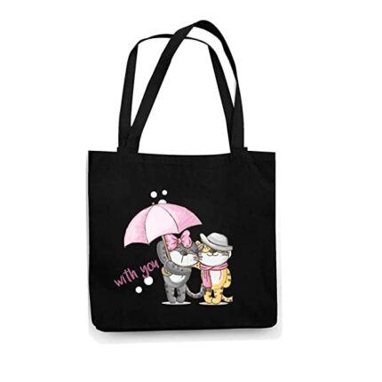 TheYaYaCafe Printed Cotton Black Tote Bag|Multipurpose bag|Lightweight - Image 15