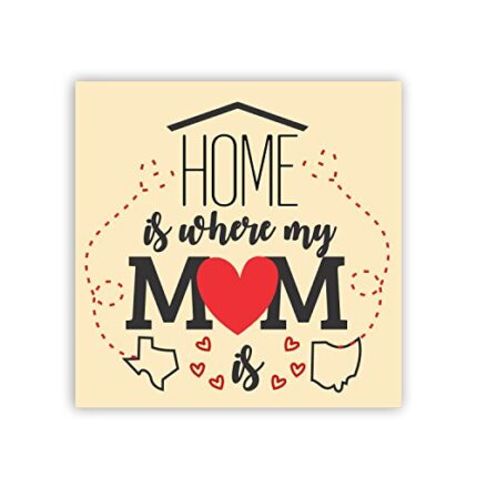 TheYaYaCafe Birthday Gifts For Mom Home Is Where My Mom Is Fridge Magnet - Round - Image 4