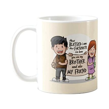 TheYaYaCafe Rakhi Gifts, Little Brother is Protected by Big Sister Mug, Coaster Combo Raksha Bandhan - Image 5