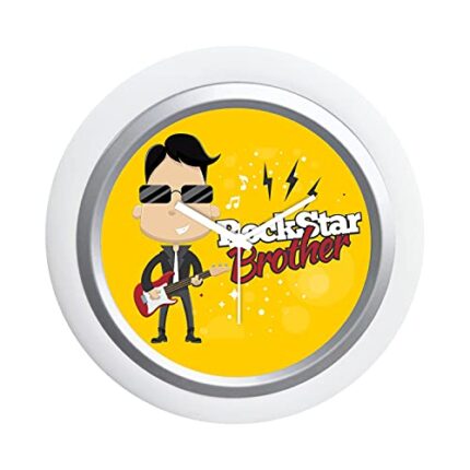 TheYaYaCafe Rakhi Gifts for Brother 6x6 Inches Round Desk Clock (White Frame, Unbreakable Flexiglass Cover, Analog) - Raksha Bandhan - Image 9