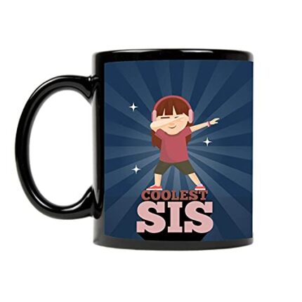 TheYaYaCafe Rakhi Gifts for Sister is a Gift to Heart Black Patch Mug, Coaster Combo Birthday - Image 3