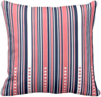 Giftsmate Decorative Cushion Cover Cotton for Couple Bedroom Affectionate Heart Ribbon Valentine Bed Home Sofa Printed Throw Cushion Cover - Image 4
