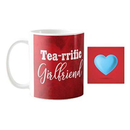 Giftsmate Valentine Gift Combo for Girlfriend Mug Teariffic Terrific Girlfriend Tea Lover - Image 3