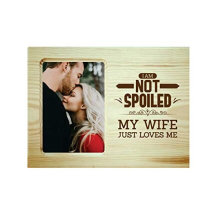 TheYaYaCafe Valentine Gifts for Good Husband Engraved Wooden Photo Frame for Table Wall Birthday Anniversary - Image 12