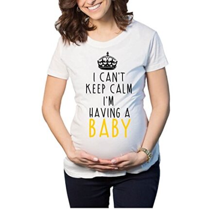 I Can't Keep Clam I am Having a Baby Maternity T-shirt - Image 9
