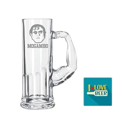 YaYa cafe New Year Gifts, Crime Master Gogo Hindi Engraved Beer Mug - Muscular Beer 610 ml - Image 1