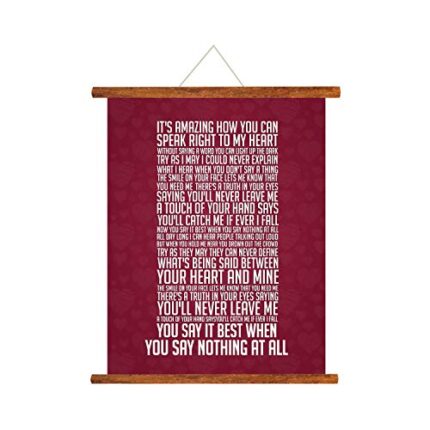 YaYa cafe Valentine Greeting Card for Girlfriend Boyfriend Husband Wife When You Say Nothing at All Love Song Scroll Gifts - Image 1