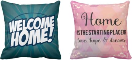 Yaya Cafe 12x12 inches Home is The Starting Place of Love Home Printed Cushion Covers Set of 2 Sofa - Image 1
