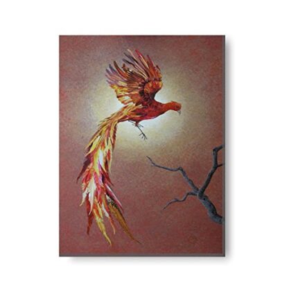Yaya Cafe 12x9 inches Inspiring Phoenix Bird Modern Art Wall Painting Canvas - Image 1