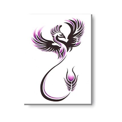 Yaya Cafe 12x9 inches Symbol of Strength Phoenix Bird Modern Art Wall Painting Canvas - Image 1