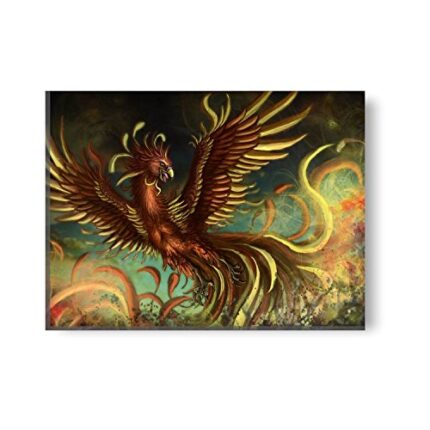 Yaya Cafe 9x12 inches Transformative Phoenix Bird Modern Art Wall Painting Canvas - Image 1