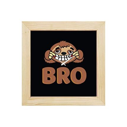 Yaya Cafe Birthday Bhaidooj Gifts for Brother, Monkey Bro Framed Wall Clock - 12 x 12 inches Birthday Bhaidooj