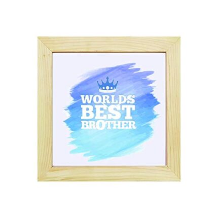 Yaya Cafe Birthday Bhaidooj Gifts for Brother, Worlds Best Brother Framed Wall Clock - 15 x 15 inches