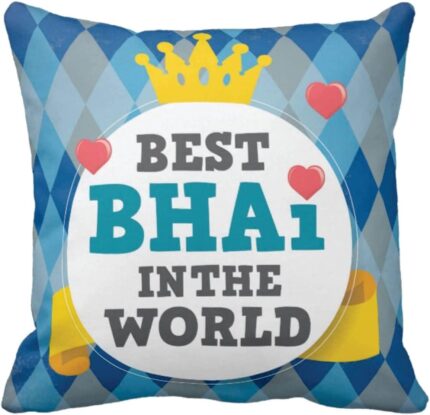 Yaya Cafe Birthday Gifts Combo for Brother, Best Bhai in The World Mug, Coaster, Cushion Cover, Set of 3 - Image 5