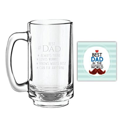 Yaya Cafe Birthday Gifts for Father Bowtie Best Dad Engraved Beer Mug for Dad - Playboy Beer 357ml - Image 1